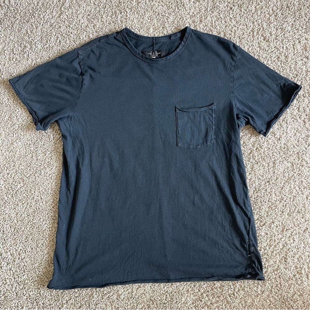 Rag & Bone Miles Organic Cotton Pocket Tee T Shirt